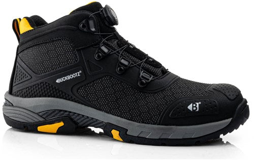 Buckbootz werkschoen tradez wheelz mid s1ps boa | zwart | maat 41 - 5055138026878