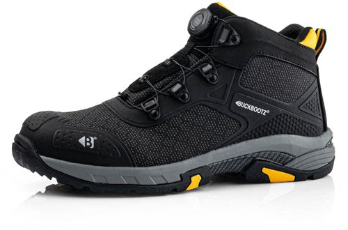 Buckbootz werkschoen tradez wheelz mid s1ps boa | zwart | maat 44 - 5055138026908