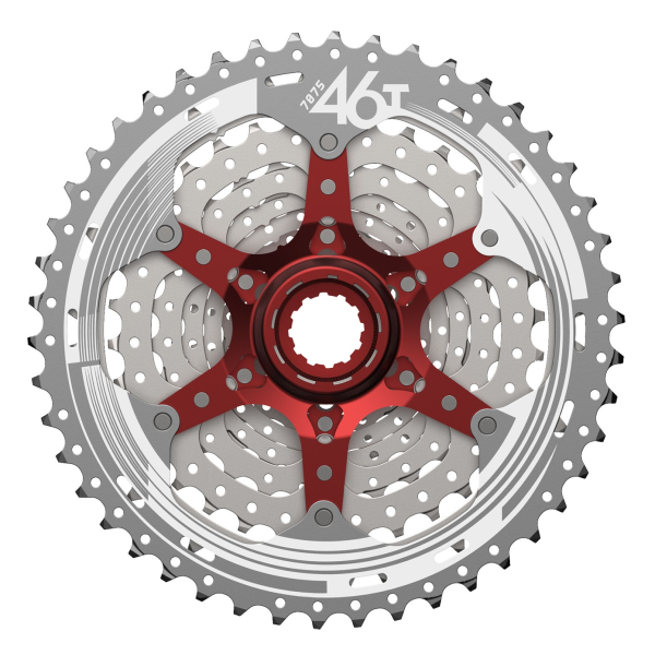 Sunrace CSMX3 10 Geschwindigkeitskassette 11-42t. Silbermetallic