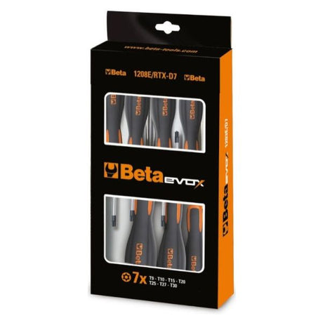 Beta 7-teiliger Schraubendrehersatz für Schrauben mit manipulationssicherem Torx®-Profil<br>
