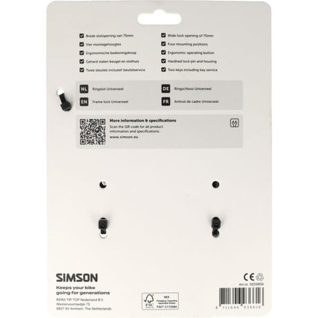 Simson ringslot universeel