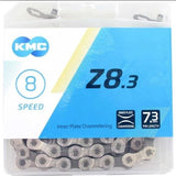 BZ08NG114 kmc Fahrradkette 6 7 8-Gang-Silbergrau