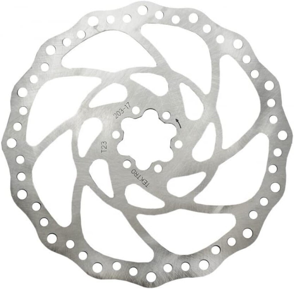 KT tero TR203-1 Polygon Luftstrombremsscheibenscheibenrotor Ø203 mm 6-Punkte-Silber