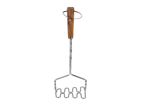 Ausgezeichneter Haushaltskartoffelstampfer, 34 cm, Holz, Edelstahl