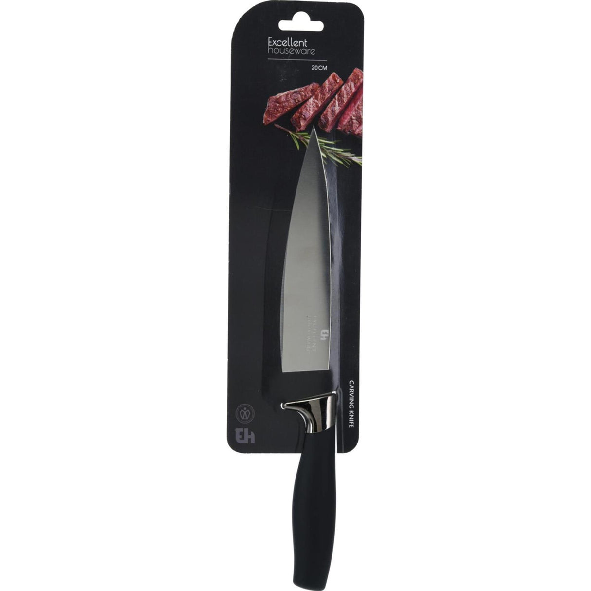Excellent houseware vleesmes zwart handvat 33cm