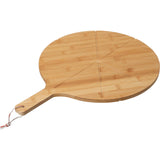 Excellent houseware pizza set 2-delig bamboe snijplank + pizzasnijder