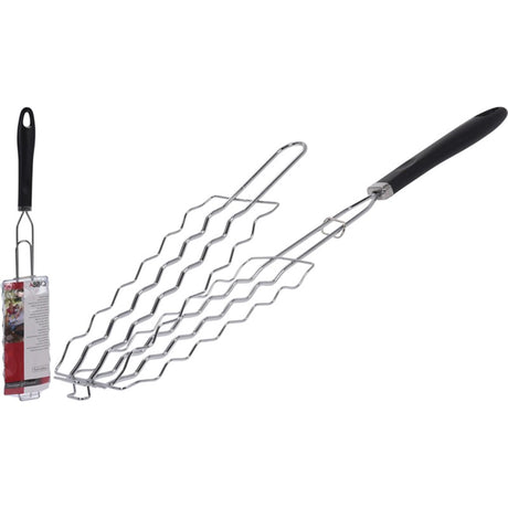 Bbq worsten grill chrome zwart voor