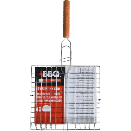 Bbq hamburger grill voor 4 burgers