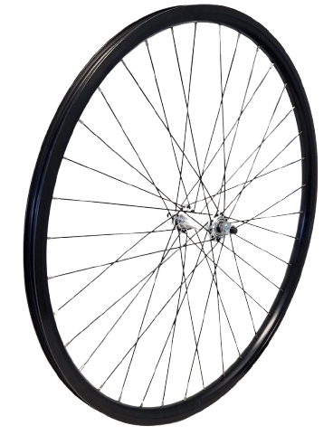 Gazelle kgs Ryde Vorderrad 28 Zoll (622), schwarz, schwarze Speichen, Vollachse