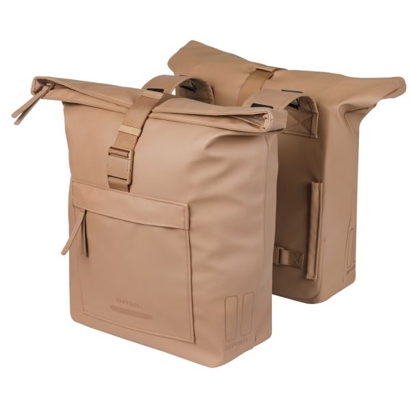 Basil Doppelte Fahrradtasche Brooklyn 41l 14 x 30 x 37 cm – Sand