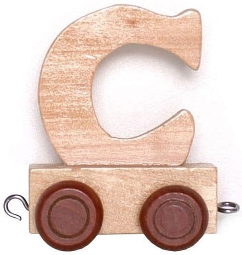Bongers Spielzeug-Holzbuchstabe C mit 6 cm hohen Rädern