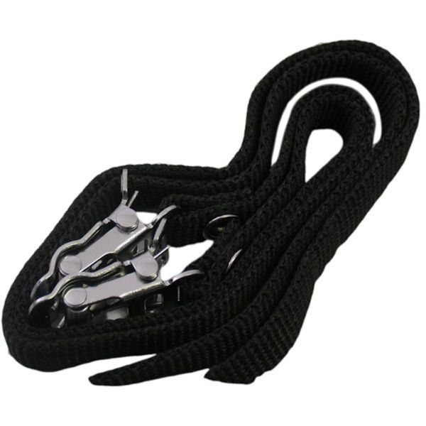 Kante zu Clips -Träger Pedalgurte Nylon - Schwarz