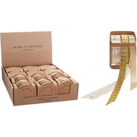 Home styling lint set 3-delig 3meter goud