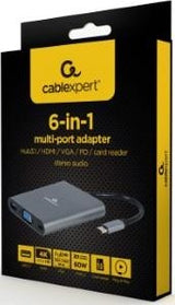 Enzo cablexpert USB-C 6-in-1 Multi-Adapter USB-C Dock 6-fach – 9530506