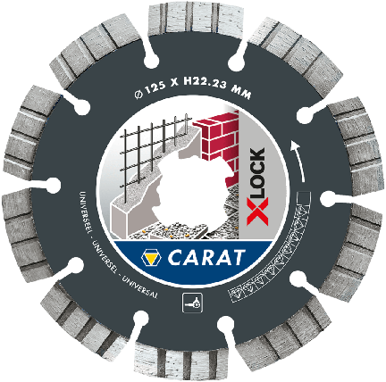 Carat Diamantsägen-Schleifscheibe X-Lock Universal ø125x22,23 mm - Cuxlock125