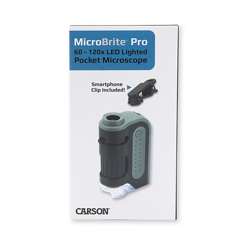 Carson handmicroscoop mm-350 microbrite plus 60-120x met smartphone adapter