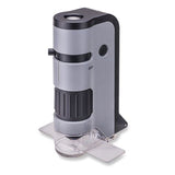 Carson Handmicroscope MP-250 Microflip 100-200x con adaptador de teléfonos inteligentes