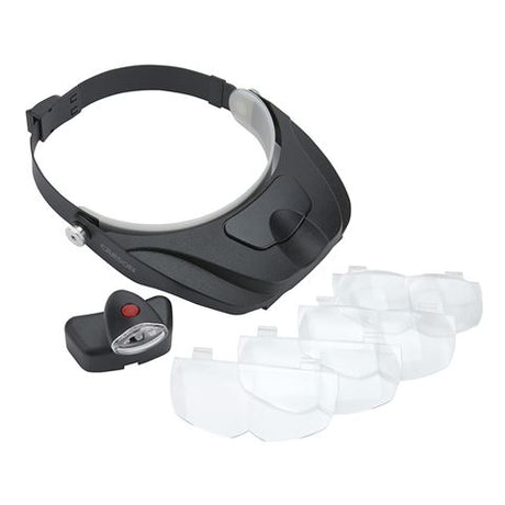 Carson Head Loop Pro Series Magnivisor Deluxe con LED y 4 lentes