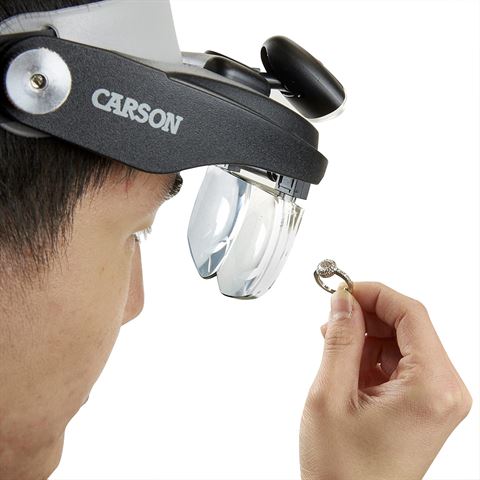 Carson Head Loop Pro Series Magnivisor Deluxe with LED and 4 lenses