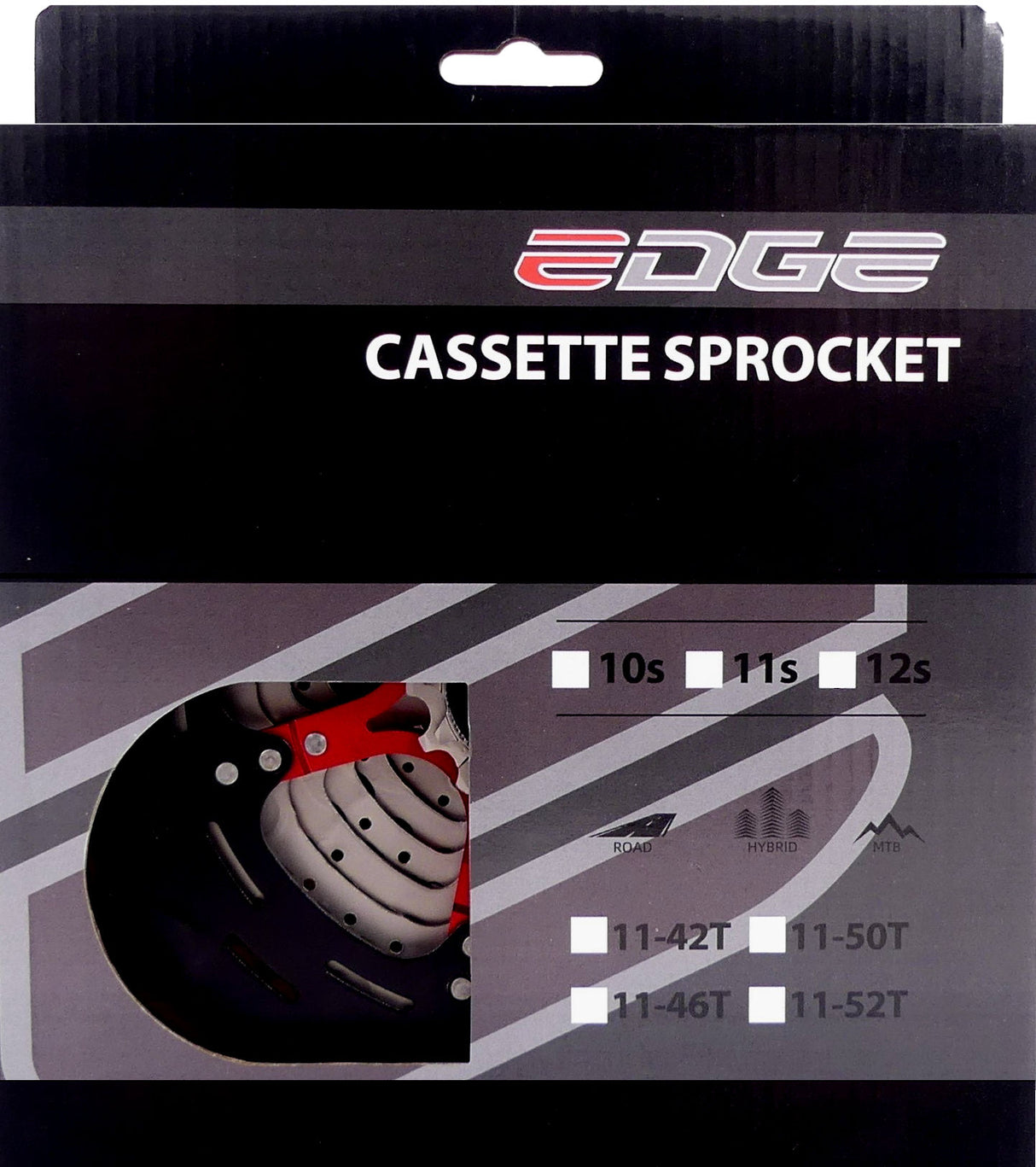 Edge Cassette 11 Speed ​​CS-M9011 11-42T Silver Black