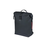 Basil Soho Nordlicht Fahrrad Rucksack - Schwarzer moderner Rucksack mit LED