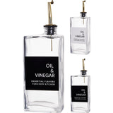 Excellent houseware olie azijnfles glas 500ml met schenktuit