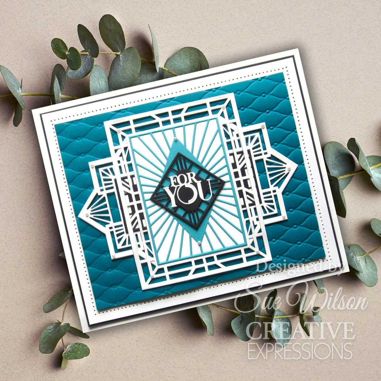 Creative expressions • sue wilson art deco craft die dazzling diamonds