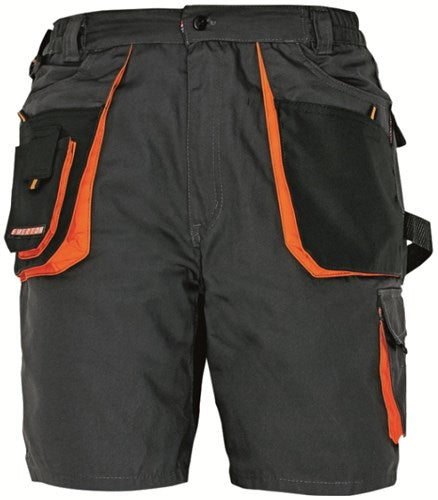 Cerva crv emerton korte werkbroek 03100003 | kleur zwart oranje | maat 58 - 00.200.001.58