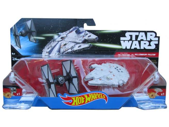 Mattel Star Wars Hot Wheels Tie Fighte + Millennium Falcon Raumschiff