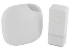 Chacon Funk-Türklingel-Set 300 m Plug-in-Design weiß + Blitz – 8415101