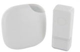 Chacon Funk-Türklingel-Set 300 m Plug-in-Design weiß + Blitz – 8415101