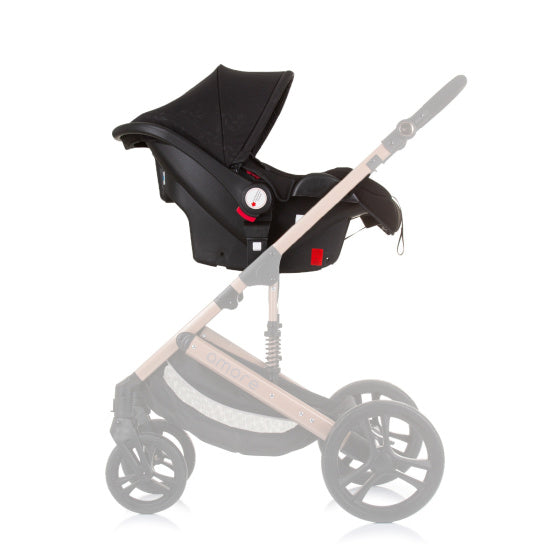 Chipolino Amore Autositz mit Adaptern 40-85 cm Gruppe 0+ Obsidian Schwarz