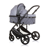Chipolino amore faltbar 3-in-1-Kinderwagen mit Wickeltasche Aschegrau