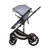 Chipolino amore faltbar 3-in-1-Kinderwagen mit Wickeltasche Aschegrau