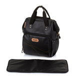 Chipolino Rucksack Wickeltasche mit Versionsmatte Leder schwarz