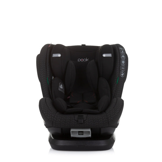Chipolino Peak Autositz i-Size 40-150 cm Isofix 360° Obsidianschwarz
