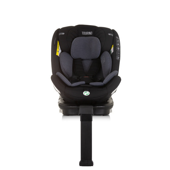 Chipolino Tourino Autositz i-Size 40-150 cm Isofix 360° Obsidianschwarzgrau