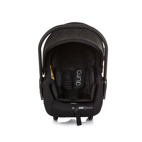 Chipolino Aura-Autositz mit Adaptern 40-85 cm Gruppe 0+ Obsidian Schwarz