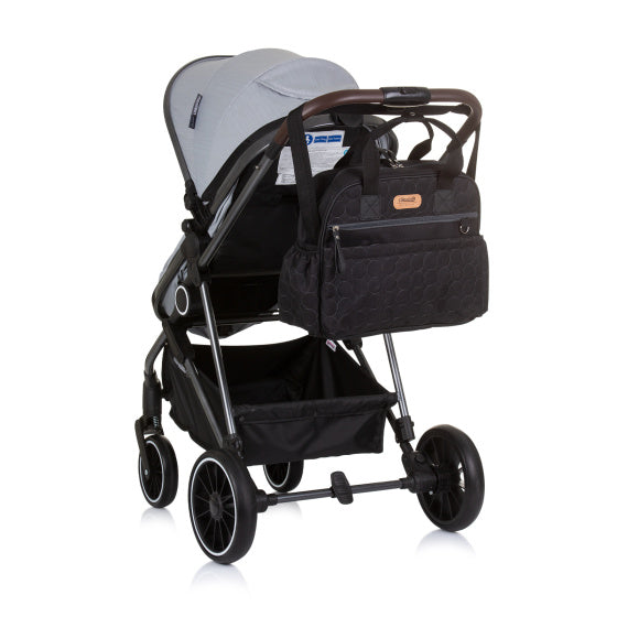 Chipolino -Schulter -Wickelbeutel mit Versionsmatte Obsidian Schwarz