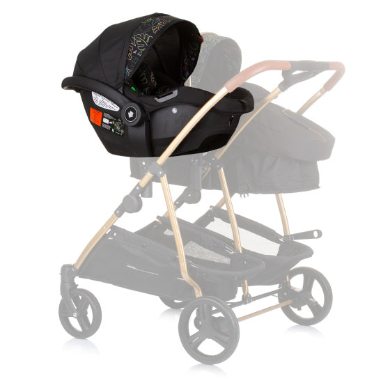 Chipolino Duo Autositz 40-87 cm Gruppe 0+ Obsidian Blätter schwarz