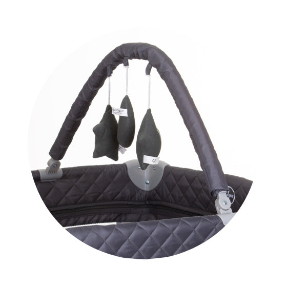 Chipolino faltbares Lagerbett mit wechselnem Pad Asche grau