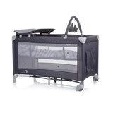 Chipolino faltbares Camping -Cot mit wechselnden Kissen -Granit -Anthraziten