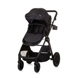 Chipolino Harmony faltbarer 3-in-1 Kinderwagen mit Wickeltasche Granit Anthrazit