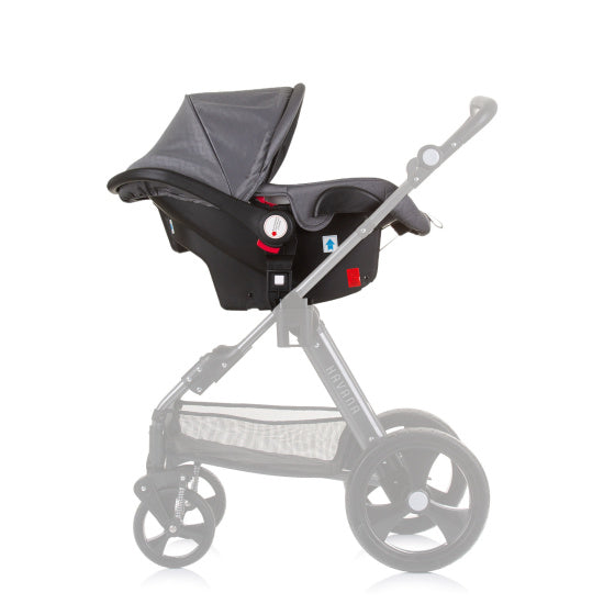 Chipolino Havanna-Autositz mit Adaptern 40-85 cm Gruppe 0+ Silbergrau