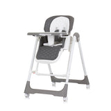 Chipolino-Milchschüttler 2-in-1 Hochstuhl Schaukelstuhl Granitgrau Weiß