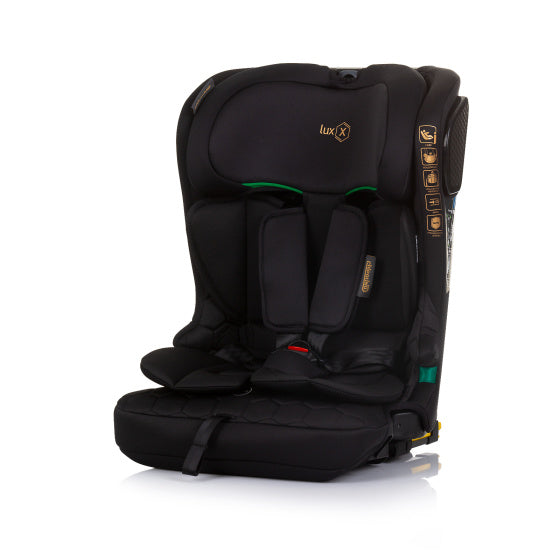 Chipolino Lux x Autositz i-Größe 76-150 cm Isofix Obsidian Schwarz