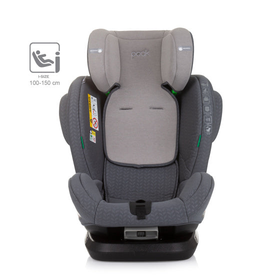 Chipolino Peak Autositz i-Size 40-150 cm Isofix 360° Granitgrau
