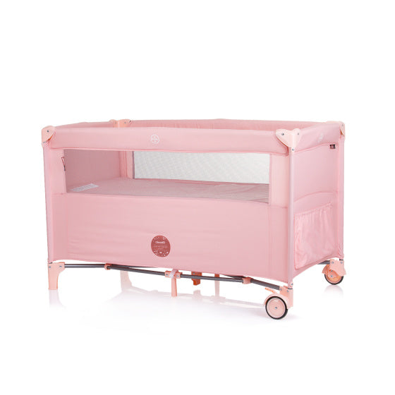 Chipolino faltbares Campingbett mit klappbarer Seite rosa