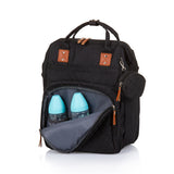 Chipolino -Rucksackwickeltasche mit zusätzlichem Speicherplatz Obsidian Schwarz