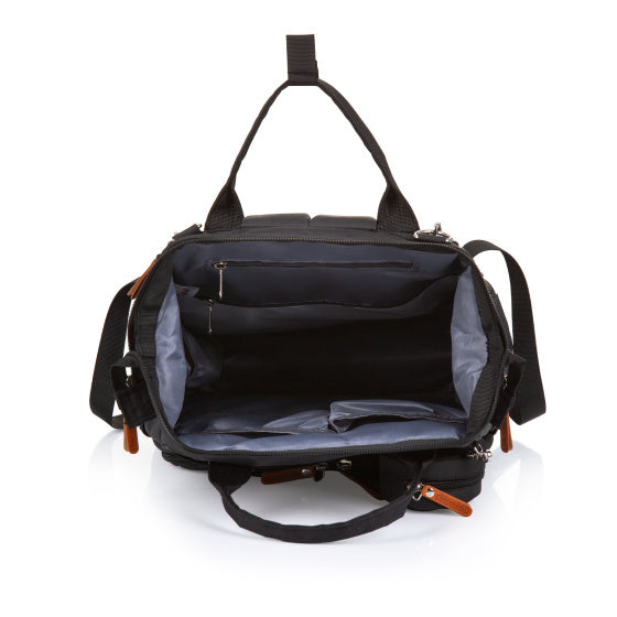 Chipolino -Rucksackwickeltasche mit zusätzlichem Speicherplatz Obsidian Schwarz